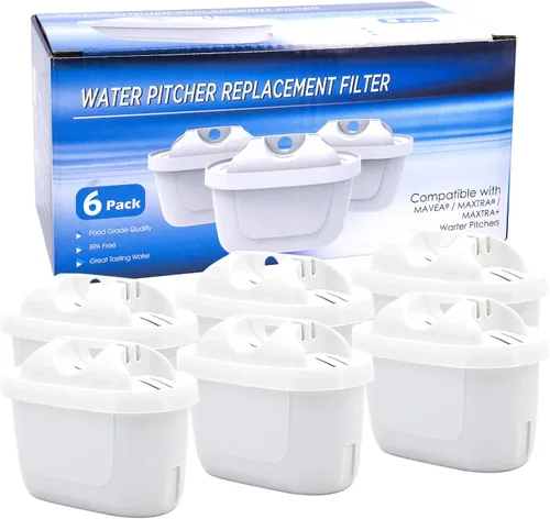 Anmumu 1001122 Filtro de repuesto para cartuchos de filtro de agua Mavea 1001122 Maxtra y Levoit con eliminación de plomo y arsénico (paquete de 6)