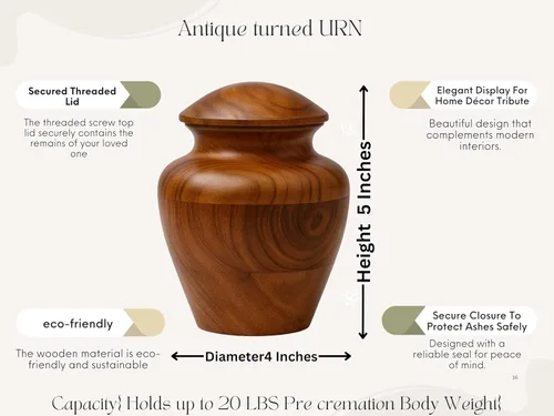 Miniatura 3 de Urnas conmemorativas de cremación para cenizas humanas, urnas para adultos, machos y hembras, caja y ataúd para cenizas, hombres, mujeres, niños