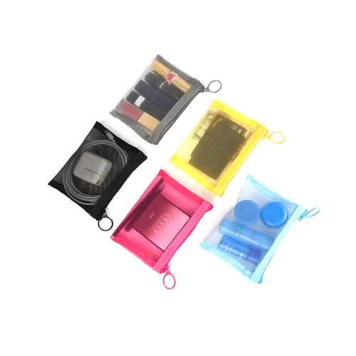 Miniatura 3 de patu Mini bolsas de malla con cremallera, 4" x 5", tamaño S / A7, 5 piezas, organizador de accesorios cosméticos de maquillaje y belleza