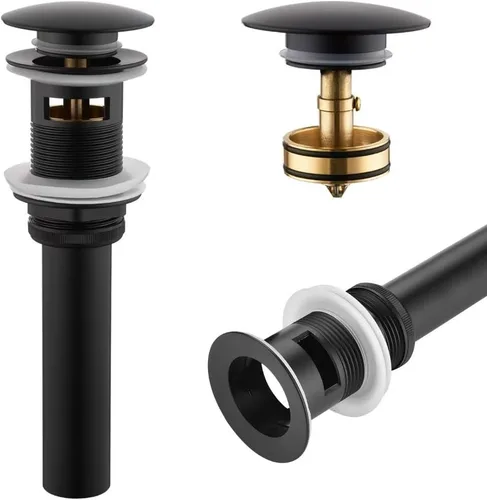 Miniatura 11 de KOKOSIRI C1001BG - Drenaje para fregadero de baño con recogedor de pelo desmontable, dorado cepillado con cesta coladora, antiobstrucción para Oro