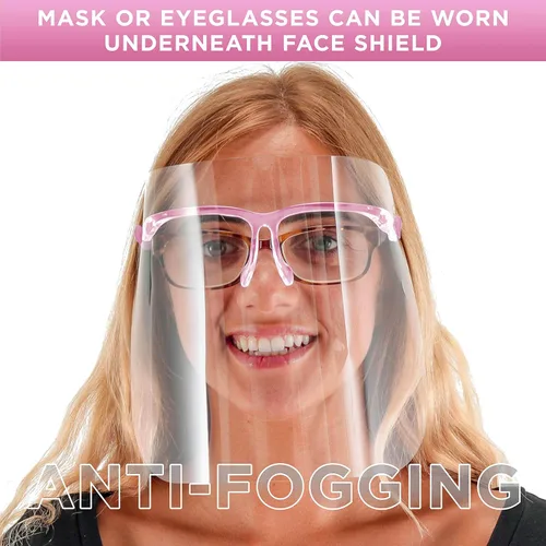 Miniatura 4 de TCP Global Salon World - Protectores faciales completos con marcos de gafas (paquete de 10), ultra transparentes para proteger los ojos, la nariz