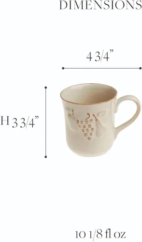 Miniatura 2 de Casafina Taza de cerámica de cerámica de 10 onzas, colección Madeira Harvest, negro mate, apto para microondas y lavavajillas, acristalamiento