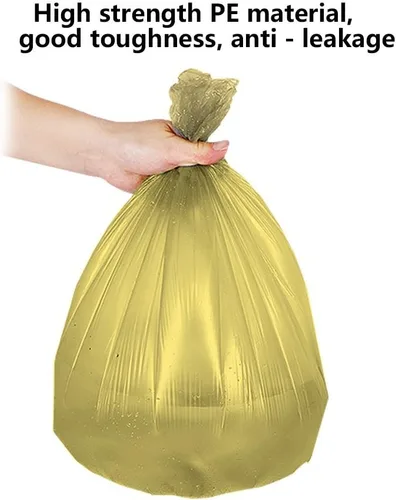 Miniatura 4 de 5 rollos de bolsas de basura pequeñas, bolsas de basura de cocina desechables de material fino fuerte de 4 galones, bolsas de basura de plástico 200