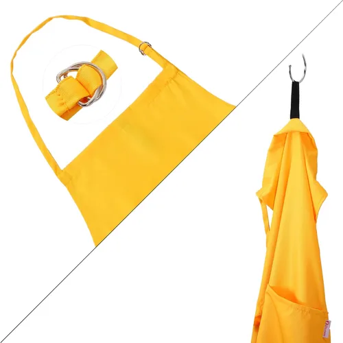 Miniatura 3 de Delantal amarillo naranja para mujer con bolsillos Delantal ligero y ajustable