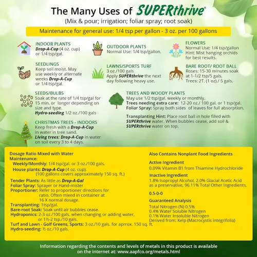 Miniatura 6 de SUPERthrive Solución de vitaminas vegetales, 1 cuarto de galón