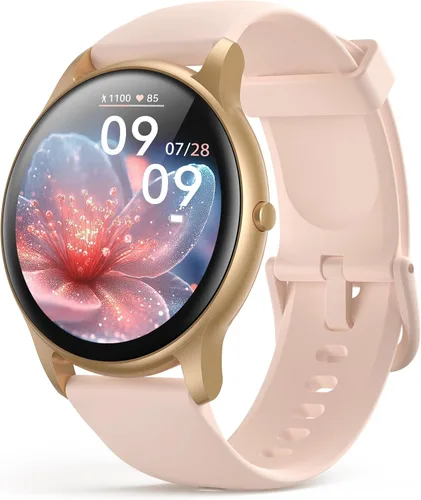 AGPTEK Reloj inteligente impermeable 5ATM para mujeres y hombres, pantalla ultra clara con más de 100 modos deportivos, monitor de frecuencia
