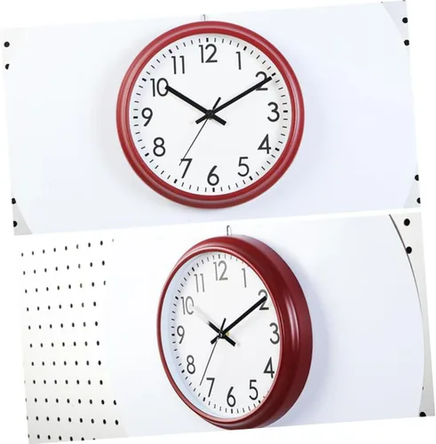 Miniatura 12 de Amosfun Reloj de pared silencioso redondo de 10 pulgadas con pilas Reloj de cuarzo para sala de estar dormitorio Negro