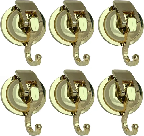 Miniatura 16 de Ganchos con ventosa, vidrio resistente, reutilizable, sin perforaciones, para bata de baño y guirnalda (plata, paquete de 4)