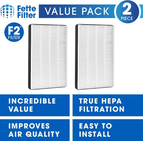 Miniatura 2 de Fette Filter - 2 filtros HEPA de alta calidad compatibles con 3M F2 / A2 filtro purificador de aire para modelos # FAP-C02WA-G2, FAP-C03BA-G2