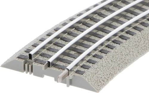 Miniatura 2 de Lionel FasTrack Electric O Gauge, pista curva O36, paquete de 4