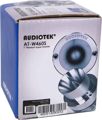Miniatura 5 de Audiotek W460S - Tweeter de titanio de 600 vatios para coche, 1 par, 8 ohmios con filtro de condensador integrado, paquete de 2