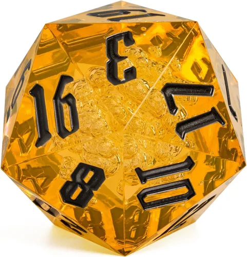 Miniatura 27 de 55mm dados de 20 lados DND, dados gigantes D20 D&D poliédricos grandes D20 con caja de regalo de dados para Dungeons and Dragons, juegos de mesa RPG