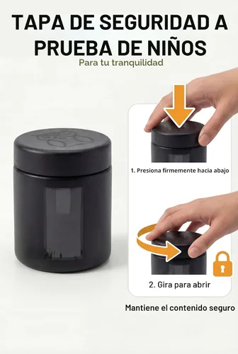 Miniatura 6 de Treehouse Recipientes a prueba de olores (4.1 fl oz), tarros con tapas herméticas para hierbas, especias, café y té, tarros de almacenamiento