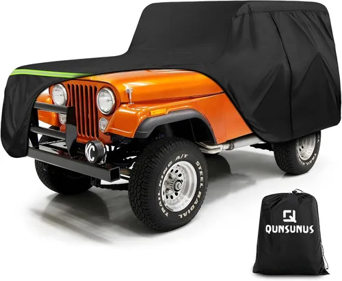 Miniatura 10 de QUNSUNUS Funda impermeable para camioneta Ford F-150 Super Crew Cab de 6.5 pies de cama corta, cubierta exterior para camioneta con cremallera
