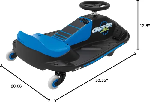 Miniatura 25 de Razor Crazy Cart Shift - Go Kart eléctrico para niños de 6 años en adelante - Sistema de deriva de 12 V, interruptor de velocidad alta/baja, deriva
