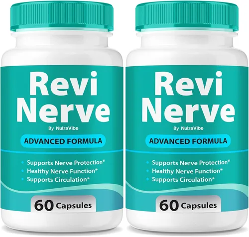 Revi Nerve - Suplemento diario de apoyo nervioso ReviNerve con ingredientes naturales para comodidad nerviosa y salud de señalización | Fórmula de