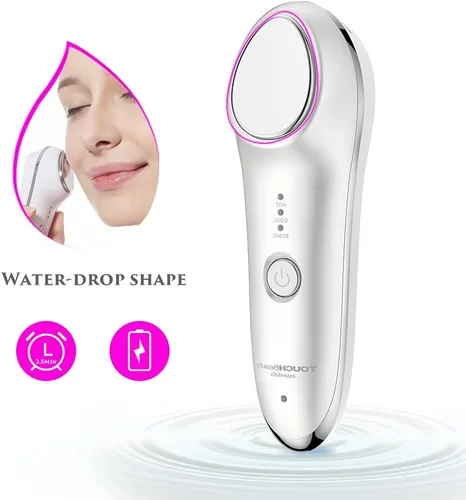 Miniatura 5 de Masajeador facial sónico frío caliente, calentamiento a 107.6 °F y dispositivo de enfriamiento de la piel a 42.8 °F con vibración, herramienta