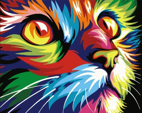 Newsight Pintura al óleo de bricolaje por número para niños y adultos (16 x 20 pulgadas, color gato)