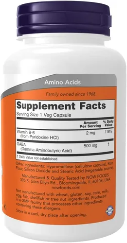 Miniatura 2 de NOW Foods Gaba 500mg, 2, 2