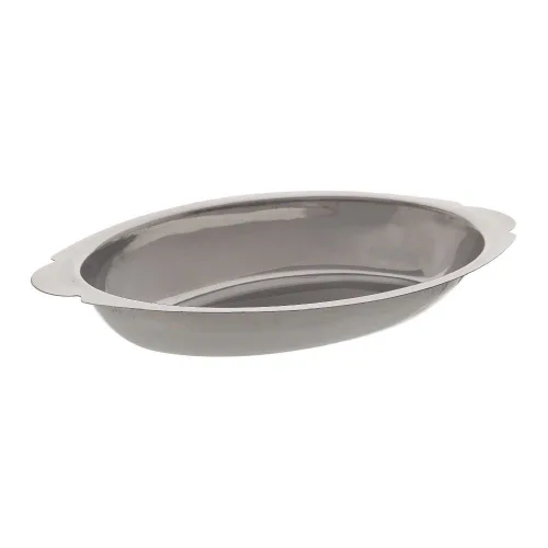 Miniatura 3 de Winco Plato para gratinar ovalado de acero inoxidable, 8 onzas
