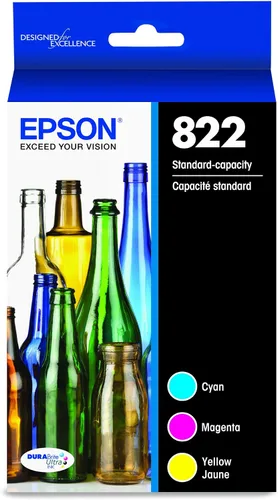 Miniatura 2 de Epson Cartucho negro de capacidad estándar 822, cian, magenta, amarillo junio y T822 DURABrite Ultra Ink de capacidad estándar (T822120-S)