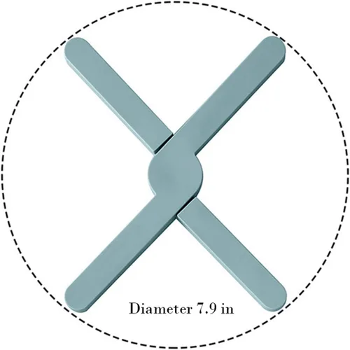Miniatura 3 de Salvamanteles de silicona plegables antideslizantes resistentes al calor con diseño de cruz plegable para platos calientes, ollas y sartenes