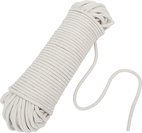Miniatura 8 de KEILEOHO Cuerda de algodón natural de 1/4 de pulgada, 328 pies de longitud, cuerda blanca para colgar en la pared, cuerda para colgar en la pared