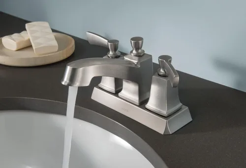 Miniatura 8 de Moen Conway Spot Resist - Grifo de baño con dos manijas de níquel cepillado con montaje de drenaje, WS84922SRN