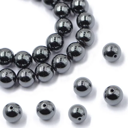Miniatura 22 de AD Beads Cuentas redondas sueltas de piedras preciosas naturales de 15 pulgadas para pulseras, collares, aretes, manualidades, manualidades