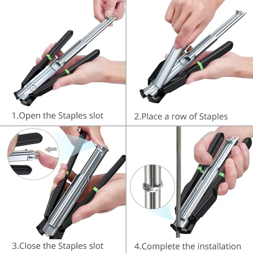 Miniatura 5 de Proster C7 Pistola para Anillos de Sujeción Pistola de Anillo de Sujeción - Alicate Automático para Cercas con Alimentación Automática con 2500