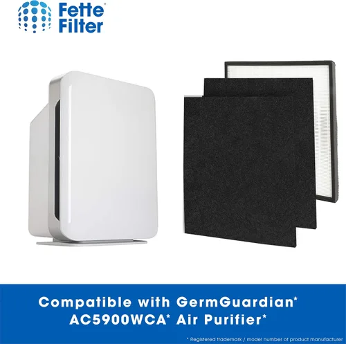 Miniatura 6 de Fette Filter - Filtro de repuesto HEPA H13 de alta calidad J compatible con GermGuardian FLT5900 para AC5900WCA y AC5900WDLX purificador de aire