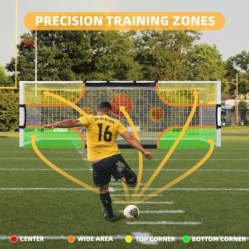 Miniatura 3 de MR Soccer Goal Target Sheet, Field Net, Professional Shooting Practice Aid
