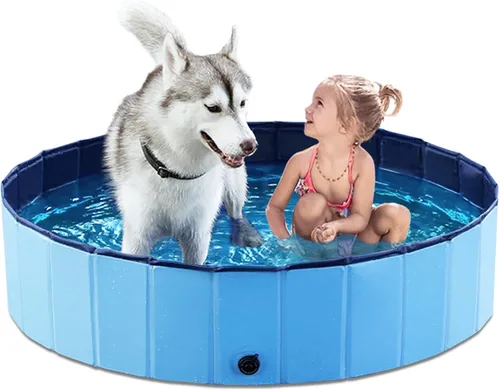 Miniatura 14 de Jasonwell Piscina plegable para perros y mascotas, piscina plegable para mascotas, bañera para niños, piscina para cachorros, perros pequeños, Mdf