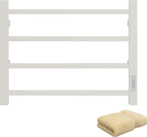 Miniatura 15 de KEG Calentador de toallas montado en la pared con temporizador incorporado 4 barras de acero inoxidable eléctrico calentado toallero para baño