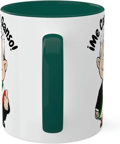 Miniatura 3 de MEXICANDOO AMLO Taza de café Me Canso Ganso con dibujos animados divertidos Muñeco AMLITO Taza de cerámica blanca brillante con colores vibrantes