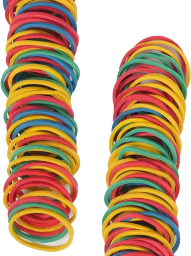 Miniatura 5 de AMUU Bandas de Goma 750pcs Banda Elástica de Color Tamaño 25mm 1 Pulgada Bandas de Goma Pequeñas para Suministros de Oficina, Escuela, Hogar