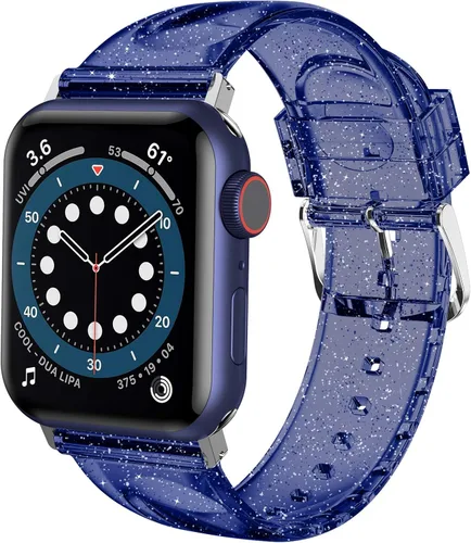 Miniatura 8 de iiteeology Compatible con Apple Watch Band de 1.65 pulgadas, 1.73 pulgadas, 1.75 pulgadas, 1.73 pulgadas, correa deportiva de silicona suave
