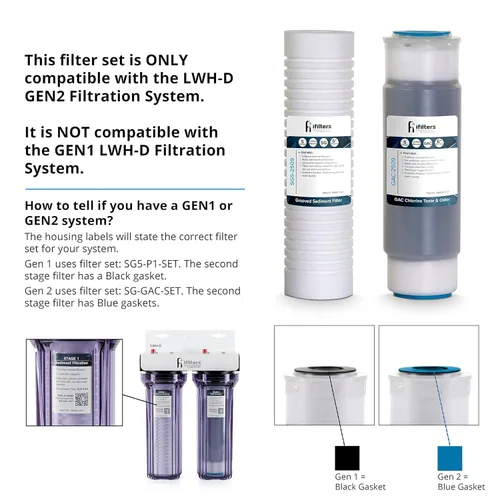Miniatura 5 de Sistema de filtro de 2 etapas para toda la casa para agua de ciudad y pozo (GEN2/V2) elimina contaminantes, sedimentos, productos químicos, cloro