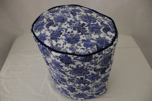 Miniatura 8 de Funda de algodón para olla de cocción lenta (8 cuartos de galón, ovalada azul floral)