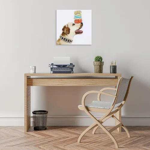 Miniatura 5 de Empire Art Direct Panel de vidrio templado con impresión flotante sin marco, arte de pared para mascotas, listo para colgar, 20 x 20 pulgadas, ley