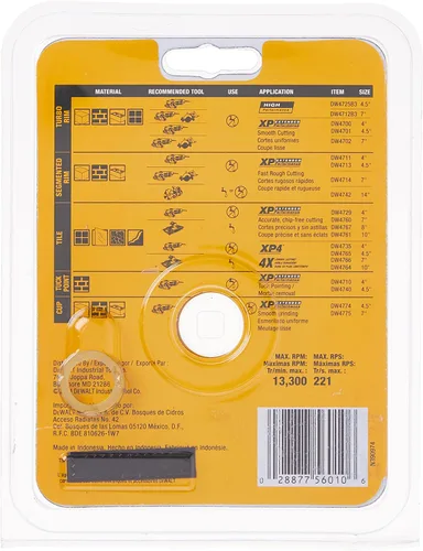 Miniatura 5 de DEWALT Hoja de diamante para azulejos porcelánicos, húmedo/seco, 4-1/2 pulgadas (DW4765)