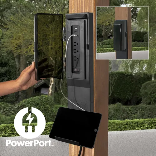 Miniatura 5 de Backyard Discovery Kingsport Garaje de madera de cedro para exteriores de 20 x 12 pies con techo inclinado de acero galvanizado resistente, soporte