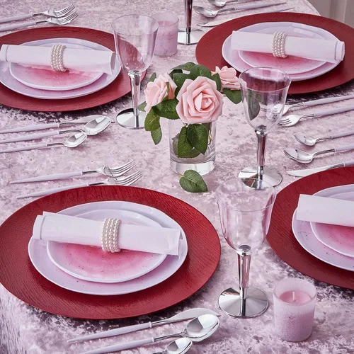 Miniatura 2 de Mini cuencos de postre Platos de postre ovalados Colección Lava Niebla rosa 6 piezas