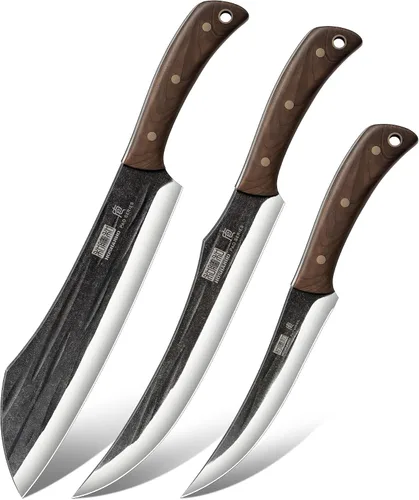 Miniatura 8 de HOSHANHO Juego de 6 cuchillos para carne, ultra afilados de 4.5 pulgadas, no dentados, de acero de alto carbono, forjados a mano con mango de madera