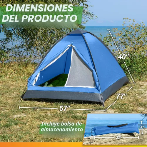 Miniatura 2 de 2 Person Camping Tent with Rain Fly and Carrying Bag - Lightweight Outdoor Pop Up Tents for Camping Essentials, Music Festivals, Backpacking