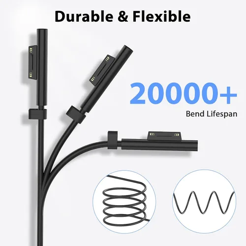 Miniatura 6 de Cargador Surface Pro de 65 W para Microsoft Surface Pro Charger 10,9, 8, 7+, 7, 6, 5, 4, 3, X, Windows Surface Laptop 5, 4, 3, 2, 1, Studio Surface