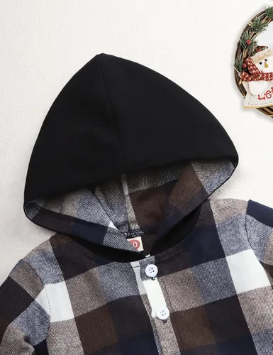 Miniatura 61 de Conjunto de ropa para bebés y niños pequeños, camisa con capucha y pantalones deportivos para otoño e invierno