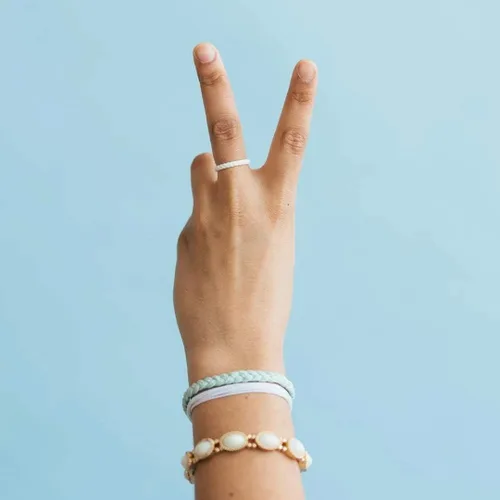 Miniatura 5 de Enso Rings Anillos de boda de silicona apilables, múltiples diseños para el uso diario, cómodos y flexibles