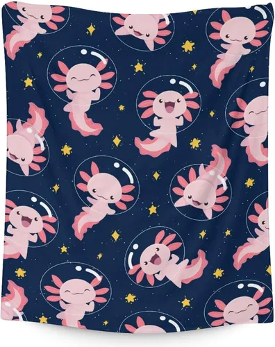 Miniatura 15 de Axolotl - Manta para niñas, tamaño de regazo de 30 x 40 pulgadas, suave, mullida, acogedora, para regalo, manta colorida y bonita para sofá, sala