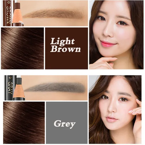 Miniatura 8 de 5 COLORES Set Lápiz De Cejas Dibujo Ojo Cejas Pluma Peel Off Maquillaje Cosmético